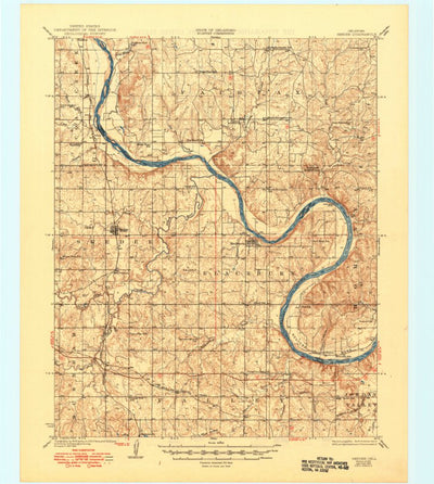 United States Geological Survey Skedee, OK (1931, 62500-Scale) digital map