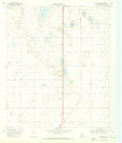 United States Geological Survey Skeen Lake, TX (1969, 24000-Scale) digital map