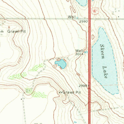 United States Geological Survey Skeen Lake, TX (1969, 24000-Scale) digital map