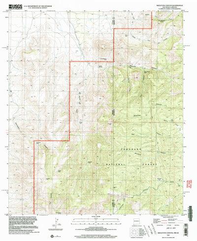 United States Geological Survey Skeleton Canyon, NM-AZ (1997, 24000-Scale) digital map