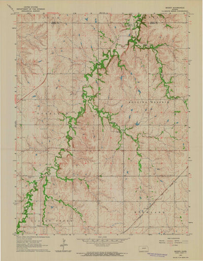 United States Geological Survey Skiddy, KS (1964, 24000-Scale) digital map