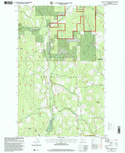 United States Geological Survey Skillet Mountain, MT (1997, 24000-Scale) digital map