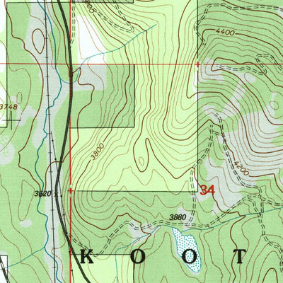 United States Geological Survey Skillet Mountain, MT (1997, 24000-Scale) digital map