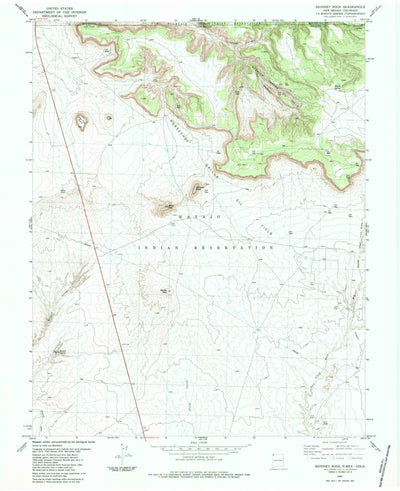 United States Geological Survey Skinney Rock, NM-CO (1983, 24000-Scale) digital map