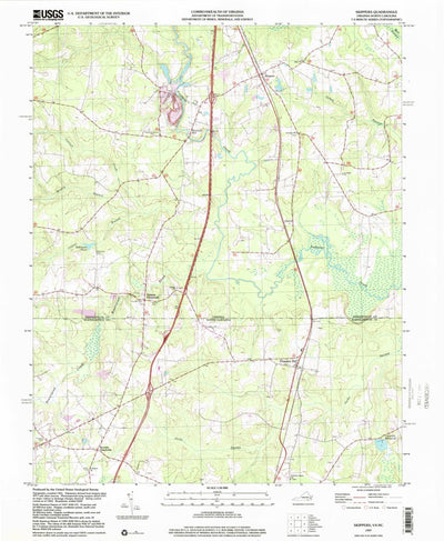 United States Geological Survey Skippers, VA-NC (1997, 24000-Scale) digital map