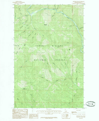 United States Geological Survey Skitwish Peak, ID (1985, 24000-Scale) digital map