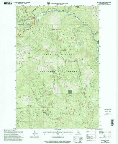 United States Geological Survey Skitwish Peak, ID (1996, 24000-Scale) digital map