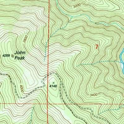 United States Geological Survey Skitwish Peak, ID (1996, 24000-Scale) digital map