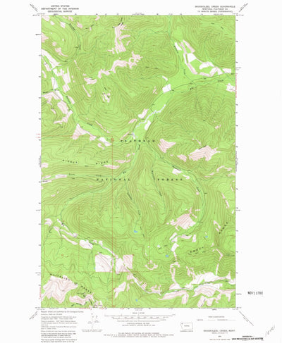 United States Geological Survey Skookoleel Creek, MT (1966, 24000-Scale) digital map