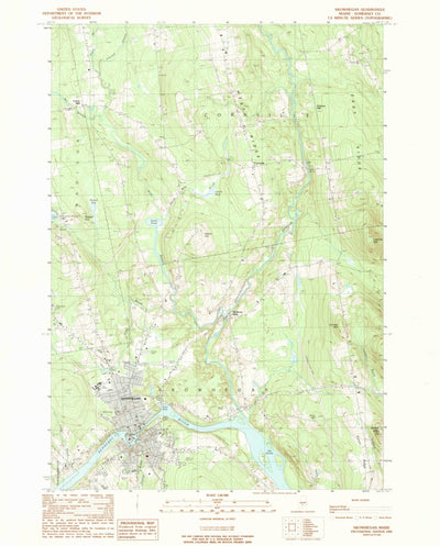 United States Geological Survey Skowhegan, ME (1989, 24000-Scale) digital map