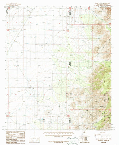 United States Geological Survey Skull Canyon, NM-AZ (1987, 24000-Scale) digital map