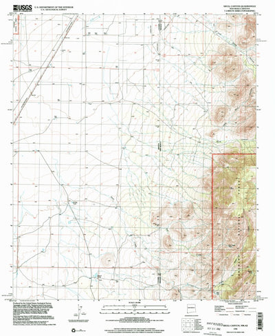 United States Geological Survey Skull Canyon, NM-AZ (1996, 24000-Scale) digital map