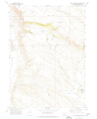 United States Geological Survey Skull Creek Butte, OR (1971, 24000-Scale) digital map