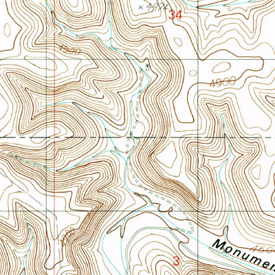 United States Geological Survey Skunk Canyon, NM (1988, 24000-Scale) digital map