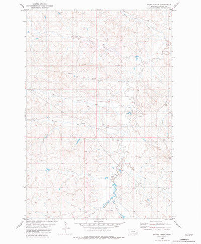 United States Geological Survey Skunk Creek, MT (1981, 24000-Scale) digital map