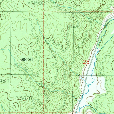 United States Geological Survey Skunk Creek Summit, ID (1988, 24000-Scale) digital map