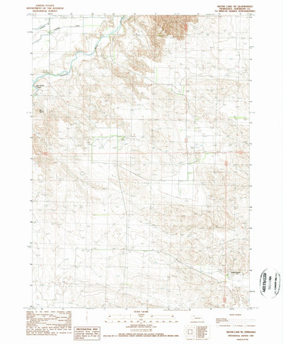 United States Geological Survey Skunk Lake NE, NE (1989, 24000-Scale) digital map