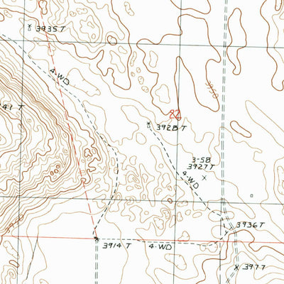 United States Geological Survey Skunk Lake SW, NE (1989, 24000-Scale) digital map