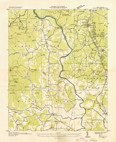 United States Geological Survey Skyland, NC (1936, 24000-Scale) digital map