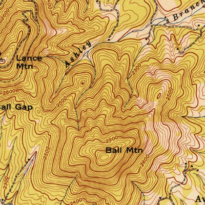 United States Geological Survey Skyland, NC (1943, 24000-Scale) digital map
