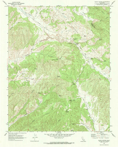 United States Geological Survey Slack Canyon, CA (1969, 24000-Scale) digital map