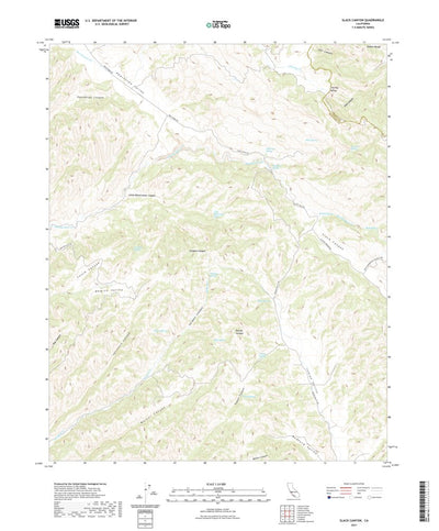 United States Geological Survey Slack Canyon, CA (2021, 24000-Scale) digital map