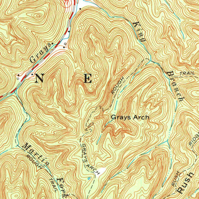 United States Geological Survey Slade, KY (1966, 24000-Scale) digital map