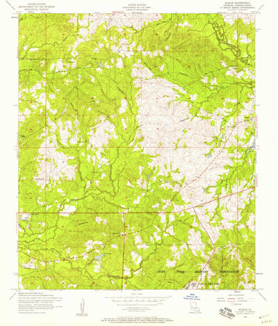 United States Geological Survey Slagle, LA (1954, 24000-Scale) digital map