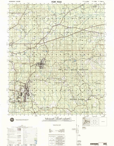 United States Geological Survey Slagle, LA (1977, 50000-Scale) digital map