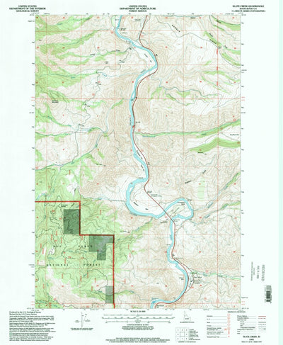 United States Geological Survey Slate Creek, ID (1995, 24000-Scale) digital map