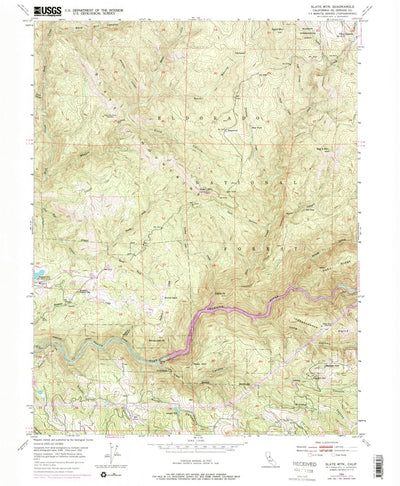 United States Geological Survey Slate Mountain, CA (1950, 24000-Scale) digital map