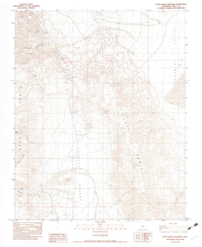 United States Geological Survey Slate Range Crossing, CA (1982, 24000-Scale) digital map