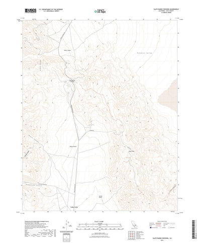 United States Geological Survey Slate Range Crossing, CA (2021, 24000-Scale) digital map