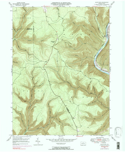 United States Geological Survey Slate Run, PA (1946, 24000-Scale) digital map