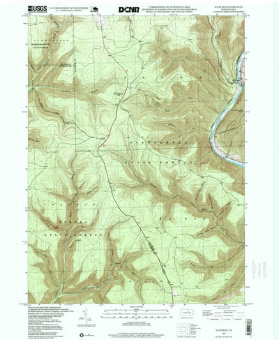 United States Geological Survey Slate Run, PA (1994, 24000-Scale) digital map