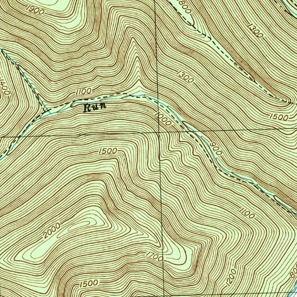Slate Ridge Run Slate Run, PA (1994, 24000-Scale) Map by United States Geological ...