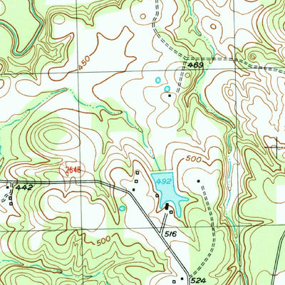 United States Geological Survey Slate Shoals, TX-OK (1951, 24000-Scale) digital map