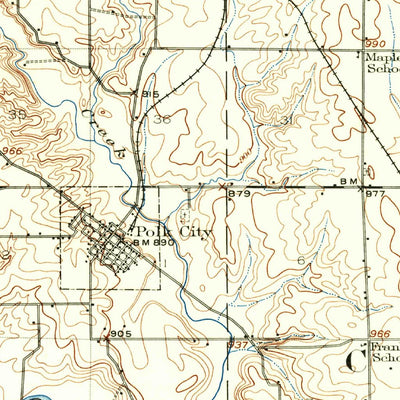 United States Geological Survey Slater, IA (1911, 62500-Scale) digital map