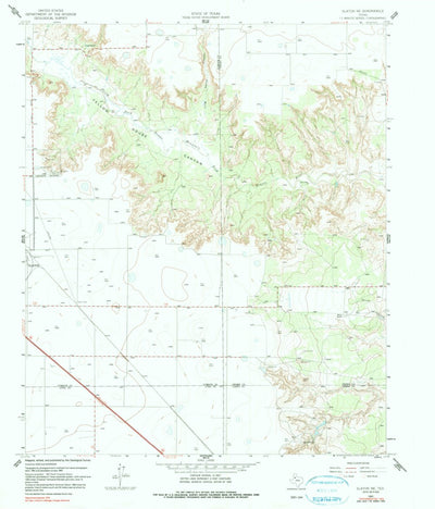 United States Geological Survey Slaton NE, TX (1965, 24000-Scale) digital map
