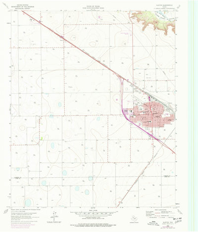 United States Geological Survey Slaton, TX (1965, 24000-Scale) digital map