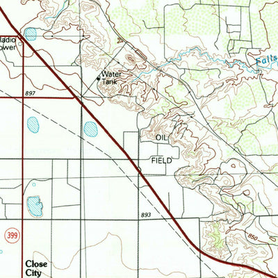 United States Geological Survey Slaton, TX (1986, 100000-Scale) digital map