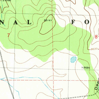 United States Geological Survey Slaughter Mesa, NM (1981, 24000-Scale) digital map
