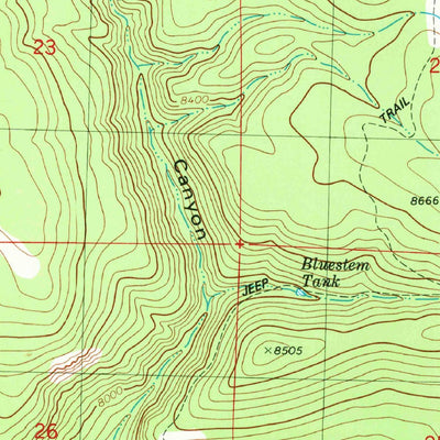 United States Geological Survey Slaughter Mesa, NM (1981, 24000-Scale) digital map