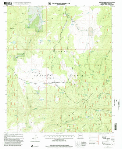 United States Geological Survey Slaughter Mesa, NM (1999, 24000-Scale) digital map