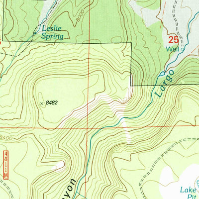 United States Geological Survey Slaughter Mesa, NM (1999, 24000-Scale) digital map