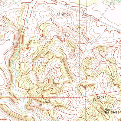 United States Geological Survey Slaughter Reservoir, SD-WY (1984, 24000-Scale) digital map