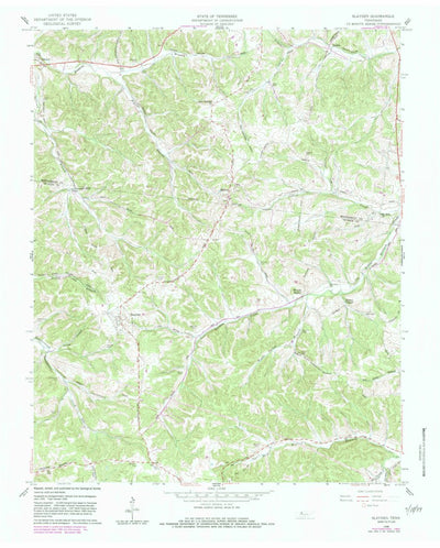 United States Geological Survey Slayden, TN (1958, 24000-Scale) digital map