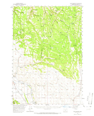 United States Geological Survey Sled Springs, OR (1957, 62500-Scale) digital map
