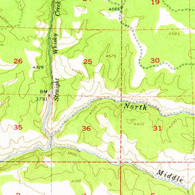 United States Geological Survey Sled Springs, OR (1957, 62500-Scale) digital map