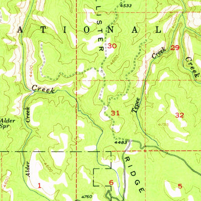United States Geological Survey Sled Springs, OR (1957, 62500-Scale) digital map